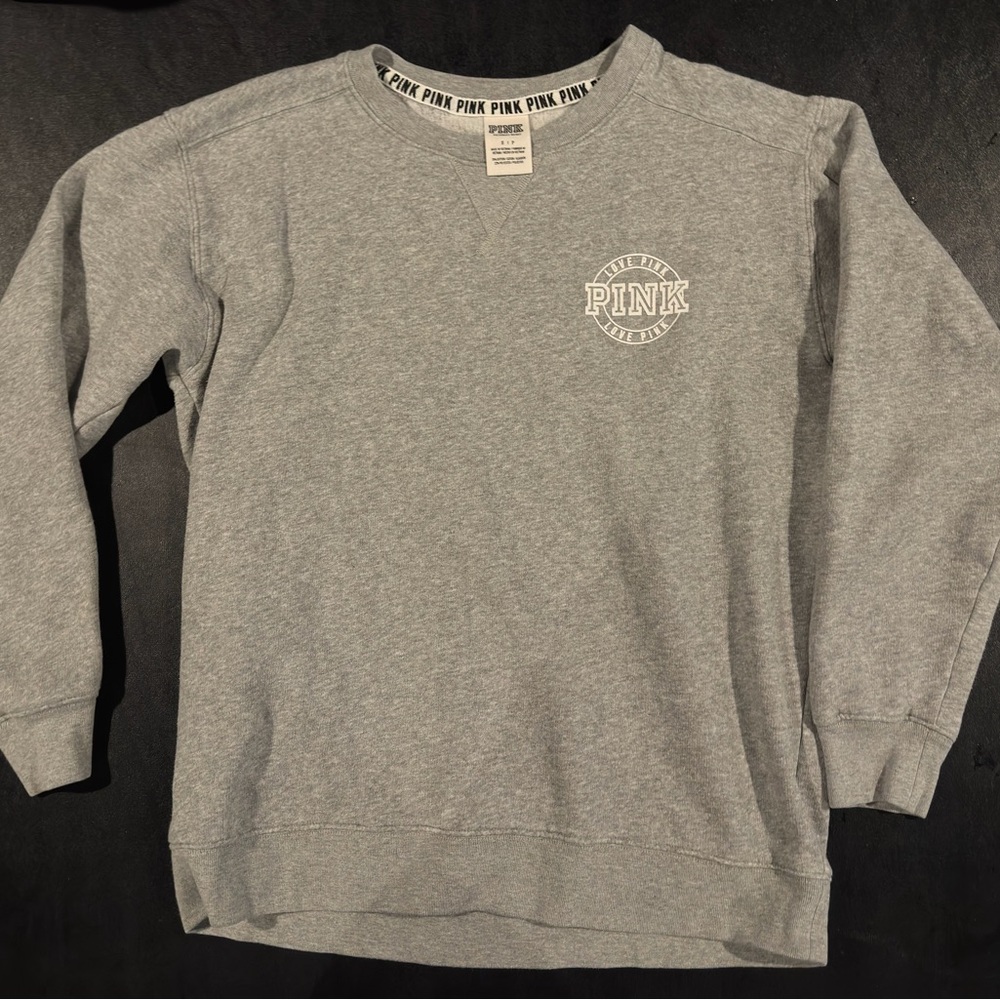 Victoria's Secret PINK Heather Gray Crewneck Sweater